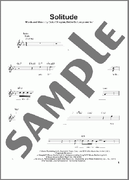 Solitude(Duke Ellington) 楽譜 その他 ダウンロード