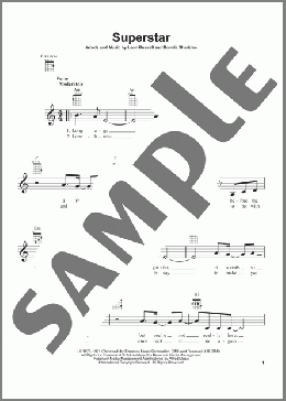 Superstar(The Carpenters) 楽譜 ウクレレ（弾き語り） ダウンロード