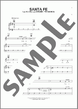 Santa Fe(Alan Menken/Jack Feldman) 楽譜 ピアノ & ボーカル & ギター ダウンロード