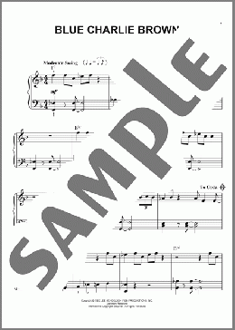 Blue Charlie Brown(Vince Guaraldi) 楽譜 ピアノ（ソロ） ダウンロード