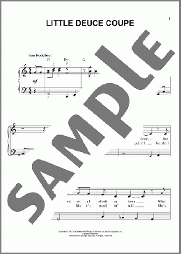Little Deuce Coupe(The Beach Boys) 楽譜 ピアノ（ソロ） ダウンロード