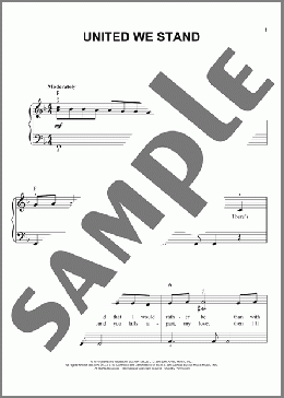 United We Stand(Brotherhood Of Man/Anthony Toby Hiller) 楽譜 ピアノ（ソロ） ダウンロード