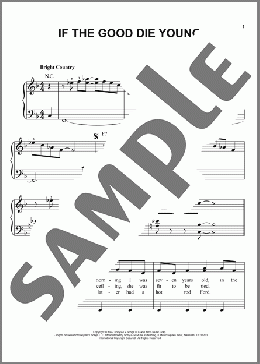 If The Good Die Young(Tracy Lawrence) 楽譜 ピアノ（ソロ） ダウンロード