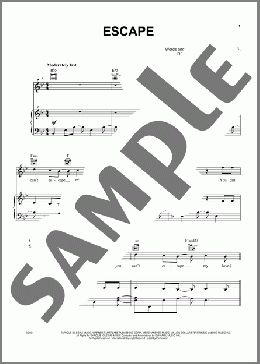 Escape(Kara DioGuardi/Enrique Iglesias) 楽譜 ピアノ & ボーカル & ギター ダウンロード