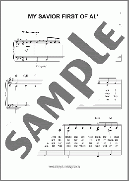 My Savior First Of All(Fanny J. Crosby) 楽譜 ピアノ（ソロ） ダウンロード