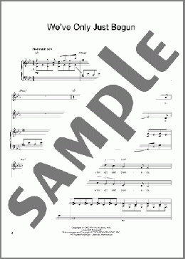 We've Only Just Begun(The Carpenters/Donald Sosin) 楽譜 その他 ダウンロード