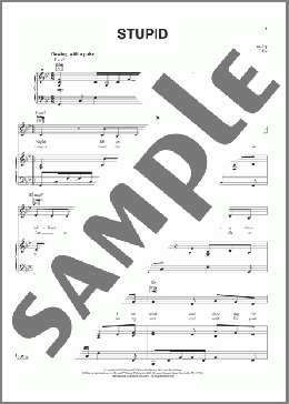 Stupid(Sarah McLachlan) 楽譜 ピアノ & ボーカル & ギター ダウンロード