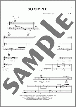 So Simple(Alicia Keys) 楽譜 ピアノ & ボーカル & ギター ダウンロード