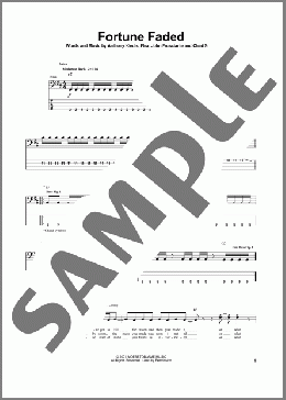 Fortune Faded(Red Hot Chili Peppers) 楽譜 ベース ダウンロード