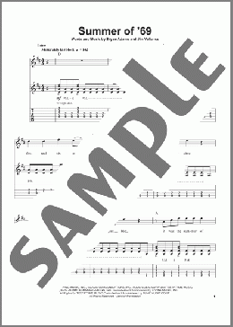 Summer Of '69(Bryan Adams) 楽譜 ギタースコア ダウンロード
