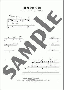 Ticket To Ride(The Beatles) 楽譜 ギタースコア ダウンロード