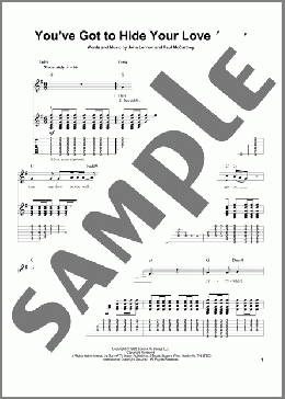 You've Got To Hide Your Love Away(The Beatles/Eddie Vedder) 楽譜 ギタースコア ダウンロード