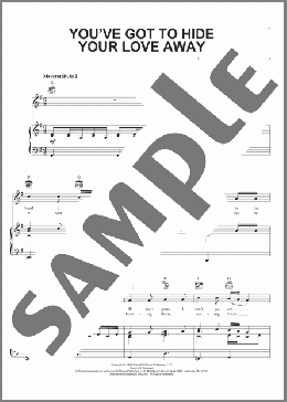 You've Got To Hide Your Love Away(The Beatles/Eddie Vedder) 楽譜 ピアノ & ボーカル & ギター ダウンロード