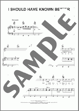 I Should Have Known Better(The Beatles) 楽譜 ピアノ & ボーカル & ギター ダウンロード