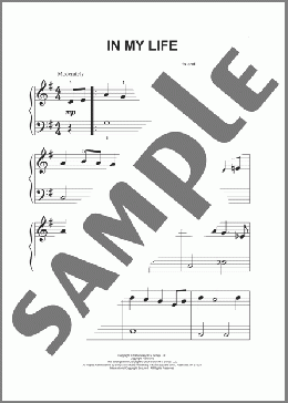 In My Life(The Beatles) 楽譜 その他 ダウンロード