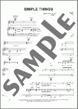 Simple Things(Usher) 楽譜 ピアノ & ボーカル & ギター ダウンロード