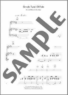 Simple Twist Of Fate(Bob Dylan) 楽譜 その他 ダウンロード