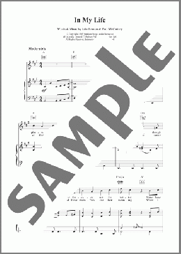In My Life(The Beatles) 楽譜 その他 ダウンロード