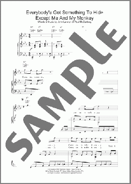 Everybody's Got Something To Hide etc.(The Beatles) 楽譜 その他 ダウンロード