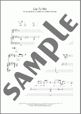 Lie To Me(Bon Jovi) 楽譜 その他 ダウンロード