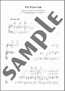 PS I Love You(The Beatles) 楽譜 その他 ダウンロード