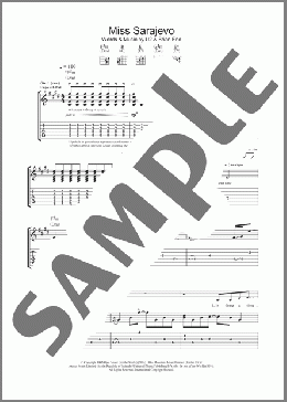 Miss Sarajevo(U2) 楽譜 ギター（ソロ） ダウンロード