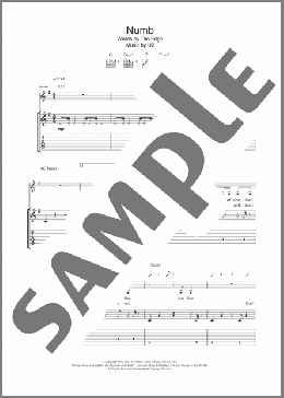 Numb(U2) 楽譜 ギター（ソロ） ダウンロード