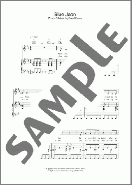 Blue Jean(David Bowie) 楽譜 その他 ダウンロード