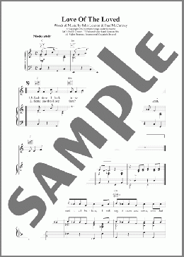 Love Of The Loved(The Beatles) 楽譜 その他 ダウンロード