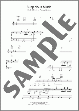 Suspicious Minds(Elvis Presley) 楽譜 その他 ダウンロード