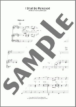 I Shall Be Released(Bob Dylan) 楽譜 ピアノ & ボーカル & ギター ダウンロード