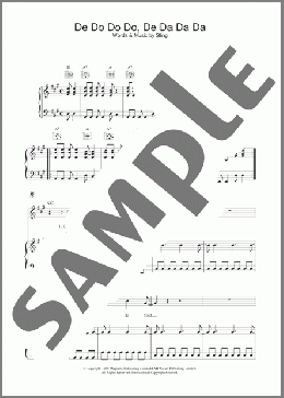 De Do Do Do, De Da Da Da(Sting/The Police) 楽譜 その他 ダウンロード