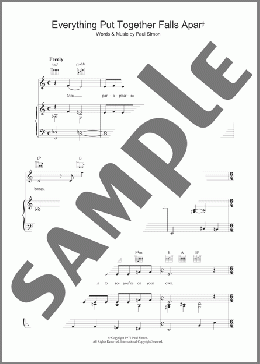 Everything Put Together Falls Apart(Paul Simon) 楽譜 その他 ダウンロード