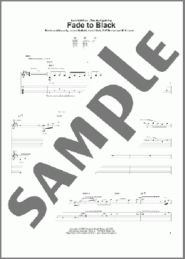 Fade To Black(Metallica) 楽譜 ギター（ソロ） ダウンロード