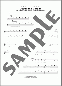 Death Of A Martian(Red Hot Chili Peppers) 楽譜 ギター（ソロ） ダウンロード