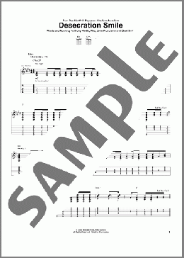 Desecration Smile(Red Hot Chili Peppers) 楽譜 ギター（ソロ） ダウンロード