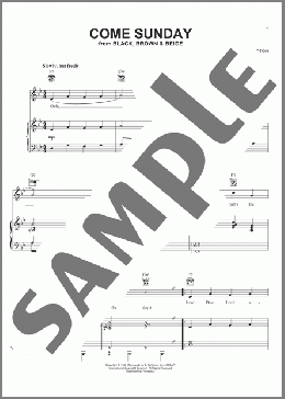 Come Sunday(Duke Ellington) 楽譜 ピアノ & ボーカル & ギター ダウンロード