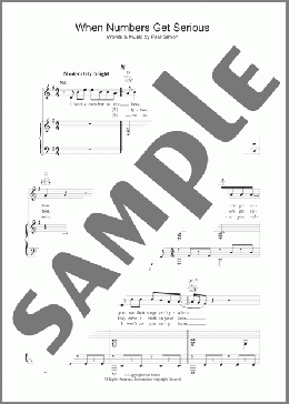 When Numbers Get Serious(Paul Simon) 楽譜 その他 ダウンロード