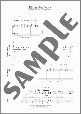 Ebony And Ivory(Stevie Wonder/Paul McCartney/Paul McCartney and Stevie Wonder) 楽譜 その他 ダウンロード
