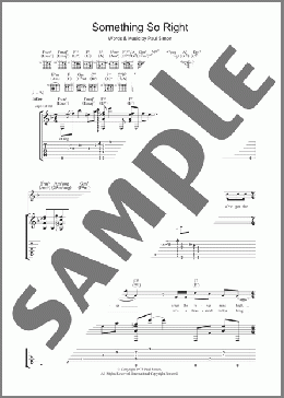 Something So Right(Paul Simon) 楽譜 ギター（ソロ） ダウンロード