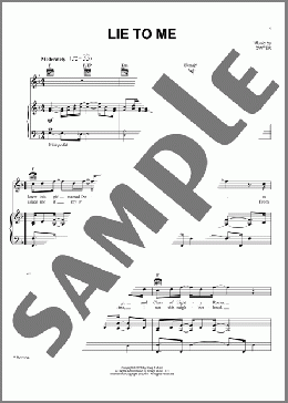 Lie To Me(Daniel Powter) 楽譜 ピアノ & ボーカル & ギター ダウンロード
