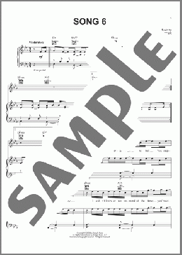 Song 6(Daniel Powter) 楽譜 ピアノ & ボーカル & ギター ダウンロード