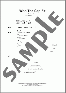 Who The Cap Fit(Bob Marley) 楽譜 ギター（コード） ダウンロード