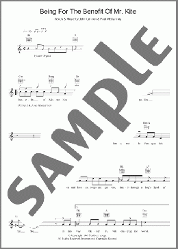 Being For The Benefit Of Mr. Kite(The Beatles) 楽譜 その他 ダウンロード