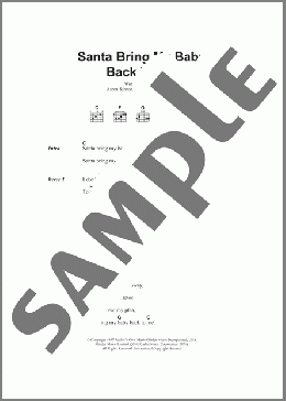 Santa, Bring My Baby Back (To Me)(Elvis Presley) 楽譜 ギター（コード） ダウンロード