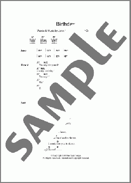 Birthday(The Beatles) 楽譜 ギター（コード） ダウンロード