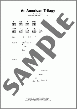 An American Trilogy(Elvis Presley) 楽譜 ギター（コード） ダウンロード