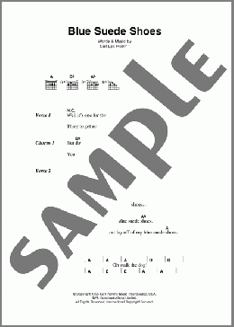 Blue Suede Shoes(Elvis Presley) 楽譜 ギター（コード） ダウンロード