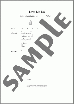 Love Me Do(The Beatles) 楽譜 ギター（コード） ダウンロード