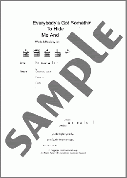 Everybody's Got Something To Hide Except Me And My Monkey(The Beatles) 楽譜 ギター（コード） ダウンロード